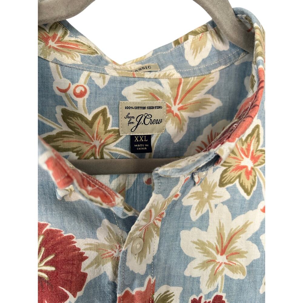 J. Crew Men's Hawaiian Shirt with Vintage Floral Pattern
